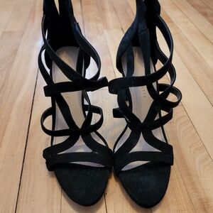 Kelly & Katie Black Strappy Women's Heels - Size 8.5
